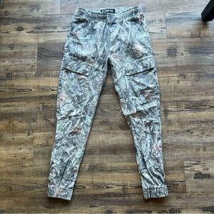 Plugg Co Camouflage Joggers Men's Size Sm Elastic Waist Drawstring Tapered Legs